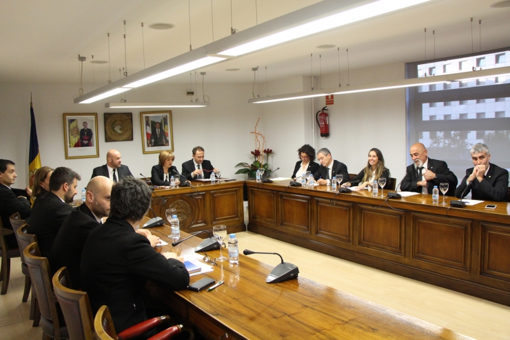 Un moment de la sessió de consell de comú d'Escaldes-Engordany d'aquest dilluns.