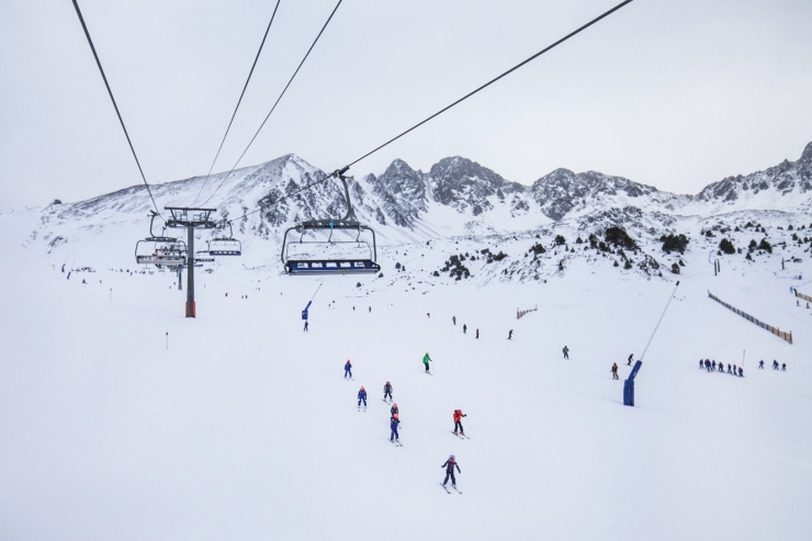 Esquiadors gaudint d'una jornada d'esquí a Grandvalira durant aquest Nadal.