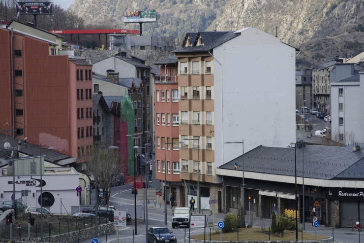 Una fotografia de la població d'Encamp.