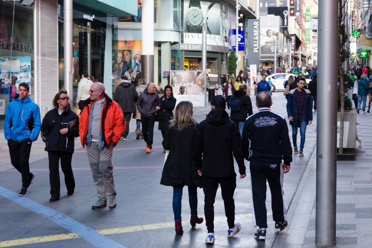 Gentada a les avingudes Meritxell i Carlemany, aquest cap de setmana.