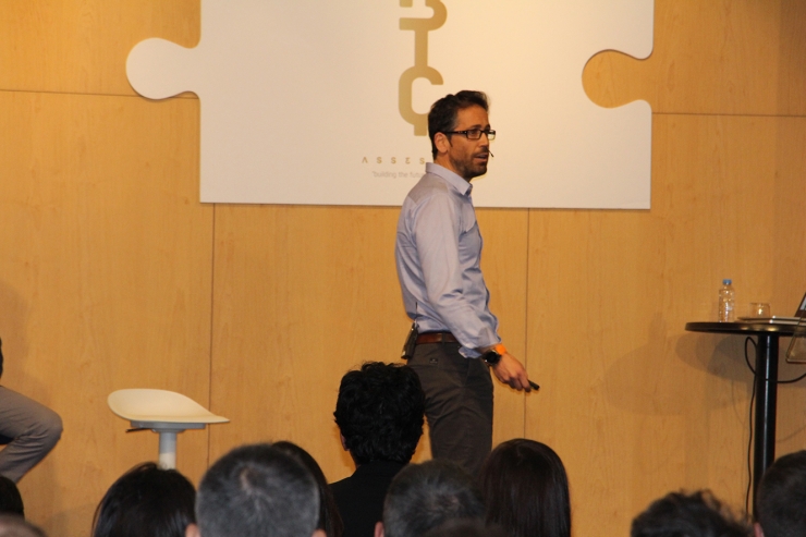 Ricard Gutiérrez, conseller delegat de BTC Assessors, en un moment de la seva intervenció.