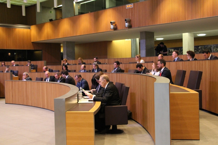 Una imatge del Consell General, aquest dijous al matí.