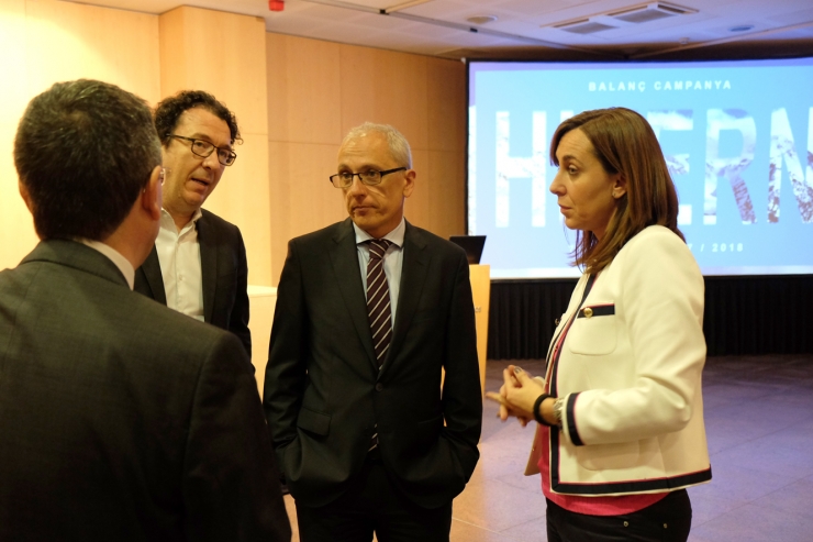 El ministre de Turisme, Francesc Camp, abans de l'inici de la presentació del balanç de la campanya d'hivern.