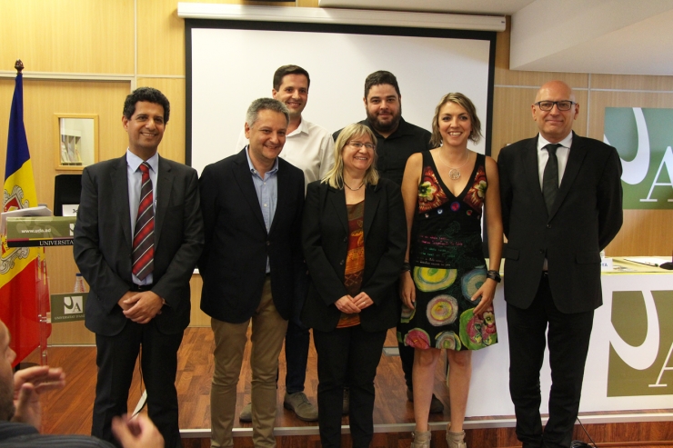 Fotografia dels emprenedors premiats.