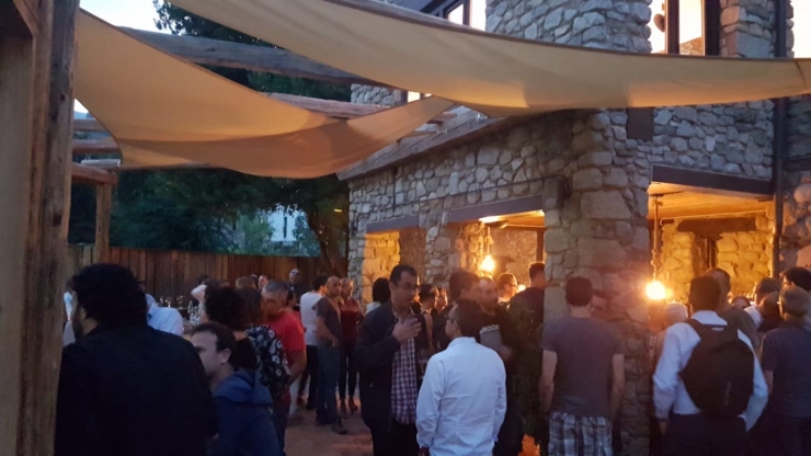 Un moment de la inauguració del Raconet de la Bici, aquest dijous.