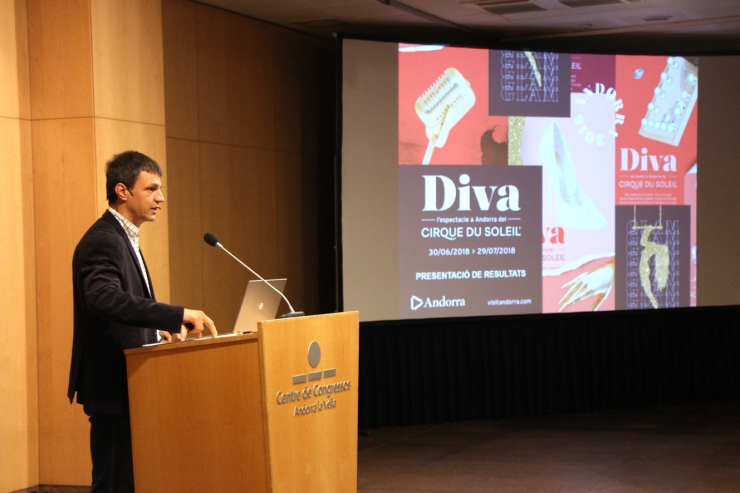 El director de Producte i Nous Projectes d'Andorra Turisme, Enric Torres, durant la presentació dels resultats.