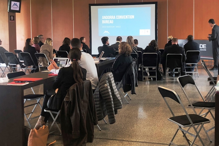 Una imatge del seminari de l'Andorra Convention Bureau a Tolosa.