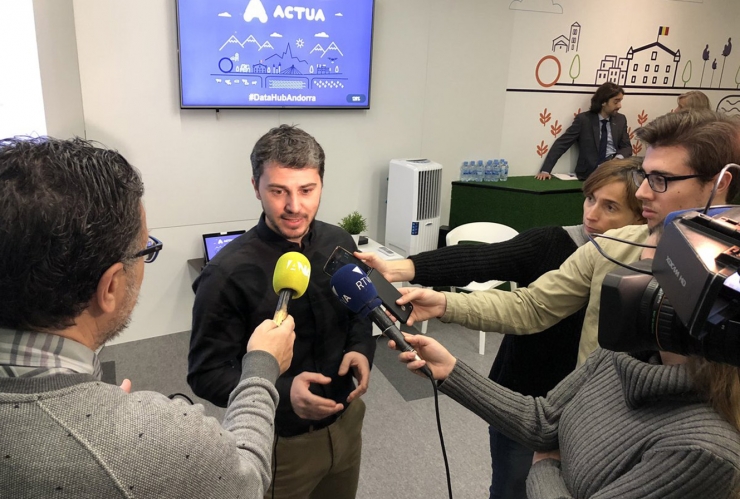 El director d'Actua Innovació, Marc Pons durant la roda de premsa d'aquest dimarts.
