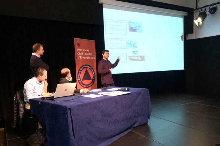 Un moment de la presentació de l'eina de prevenció de riscos naturals.