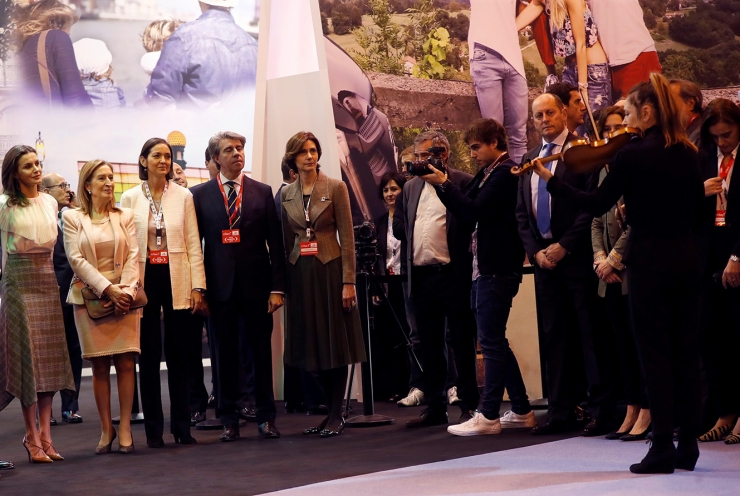 Un moment de la inauguració de Fitur aquest dimecres.