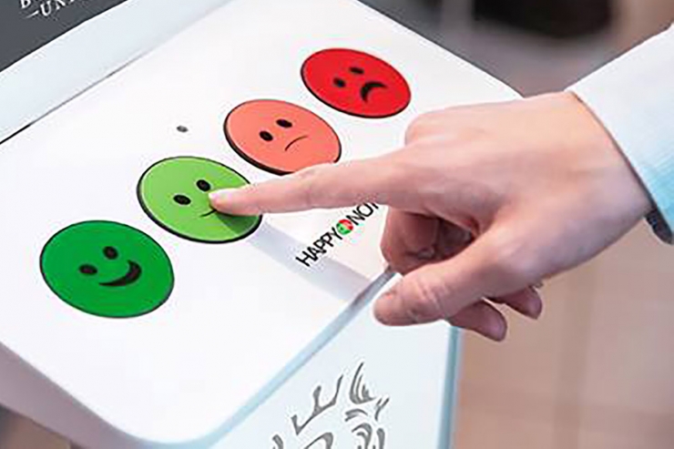 L'aparell per mesurar el grau de satisfacció dels turistes.