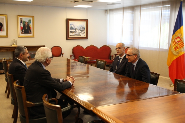 El cap de Govern en funcions, Toni Martí, s'ha reunit amb el secretari general de l'OMT, Zurab Pololikashvili, amb el ministre de Turisme en funcions, Francesc Camp, i amb el president de la Fundació OMT Themis, Enric Pujal.
