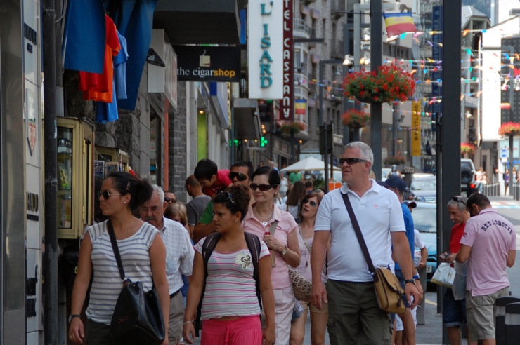 Turistes a Andorra la Vella.