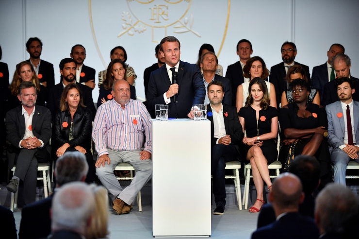 El president de França, Emmanuel Macron, durant el 'France Digitale Day'.