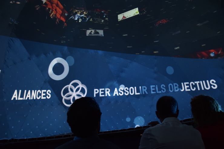 L'audiovisual que es pot veure a l'estand de FEDA i el Govern.