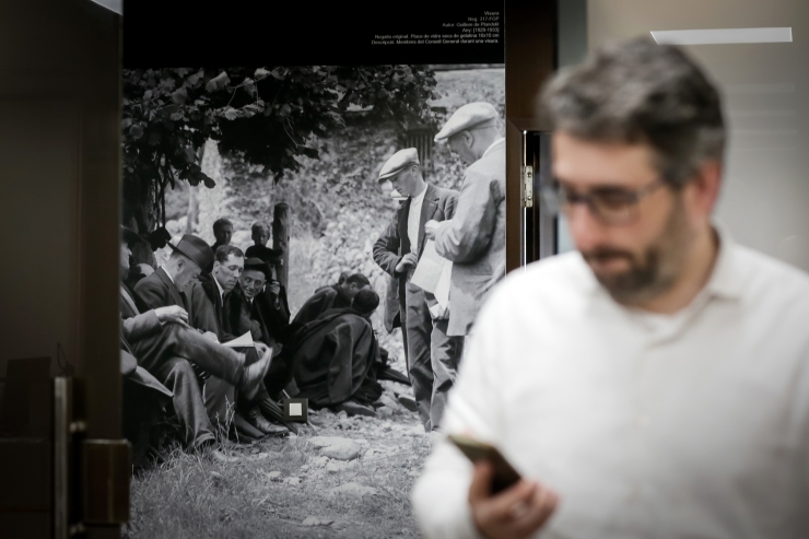 El ministre portaveu, Eric Jover, aquest dimecres a l'edifici admiistratiu del Govern.