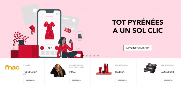 El lloc web de Pyrénées en línia.