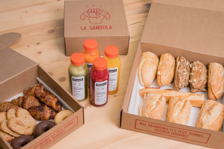 Un dels esmorzars per portar a domicili.