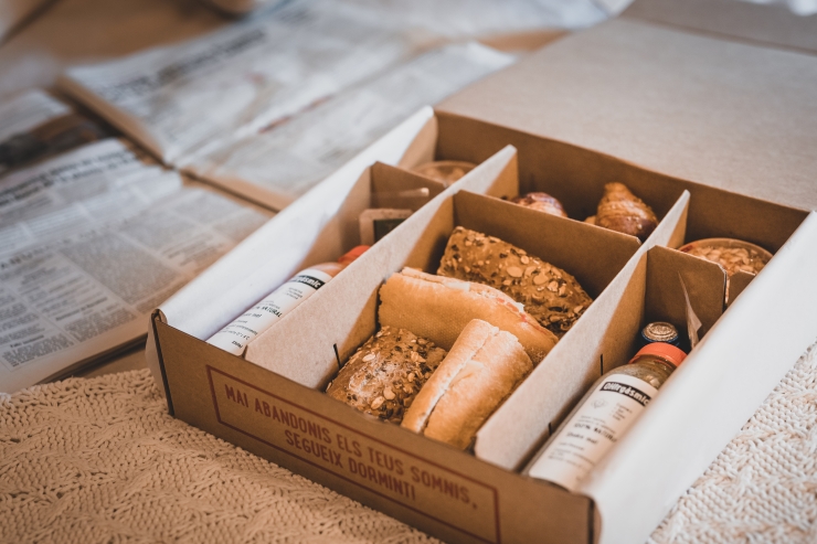 Esmorzar de La Gandula per dur a domicili.