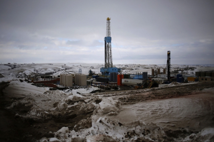 Una extracció amb 'fracking' a Dakota del Nord, als Estats Units.