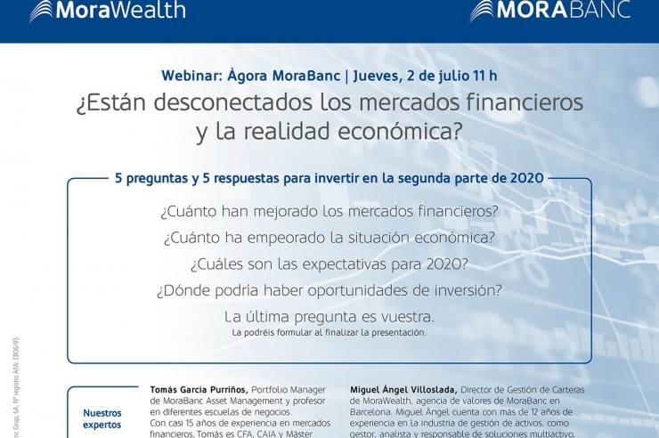 El fulletó que anuncia el webinar de MoraBanc.