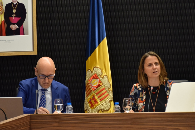 Els cònsols d'Escaldes-Engordany, Joqauim Dolsa i Rosa Gili.