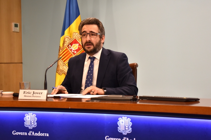 El ministre portaveu, Eric Jover, aquest dimecres durant la roda de premsa posterior al consell de ministres.