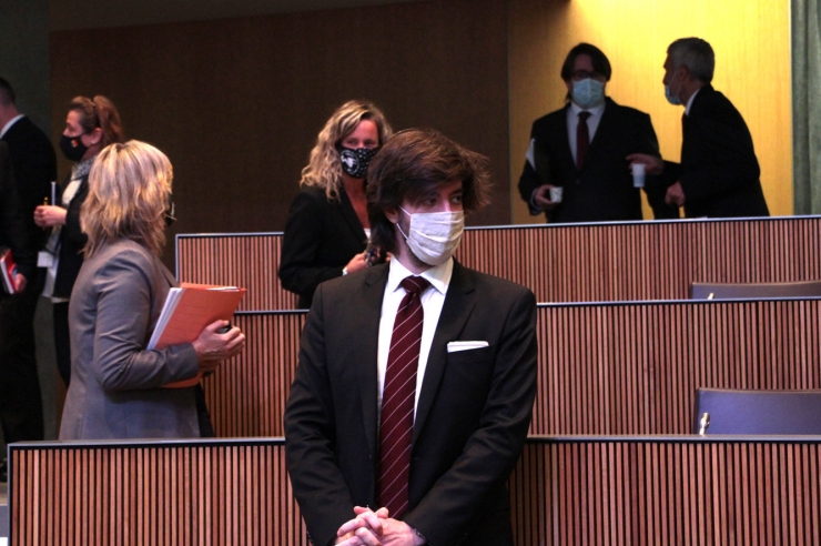 El president del grup parlamentari demòcrata, Carles Ensenyat.