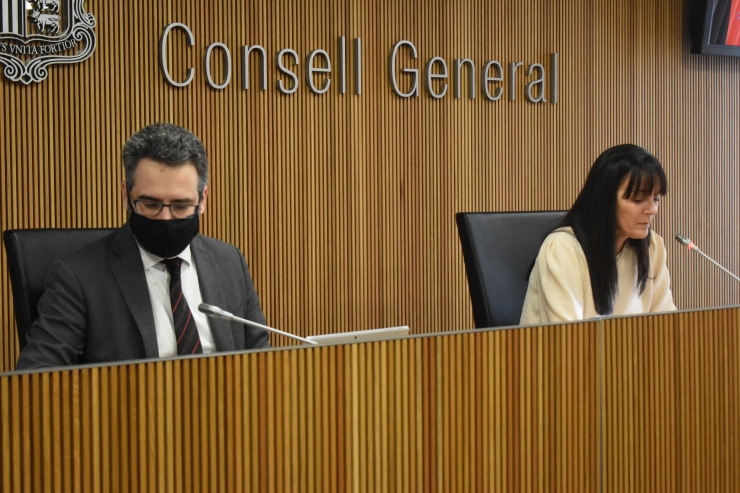 Eric Jover, moments abans de la compareixença d'aquest divendres al Consell General.