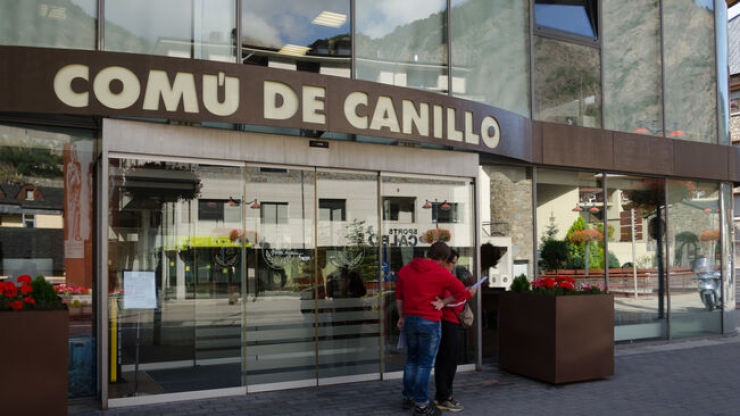 L'entrada del comú de Canillo.