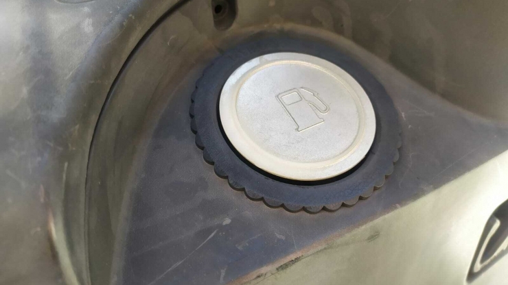 El dipòsit de carburant d'un vehicle.