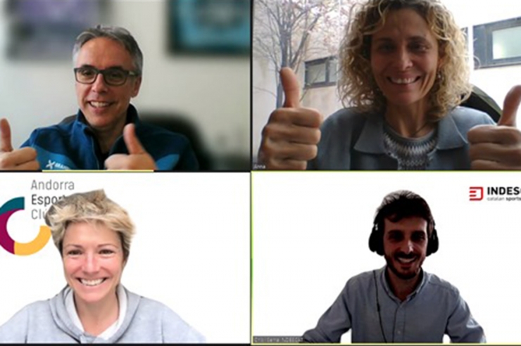 Un moment de la trobada entre membres de l’Andorra Esports Clúster i l'Indescat.