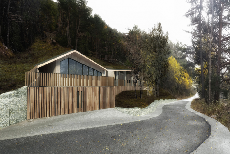 Una simulació de l'edifici de l'ETR de la Gonarda.