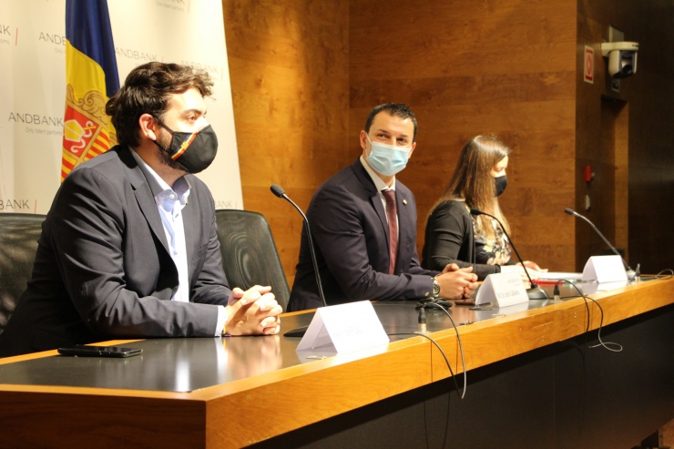 El ministre de Presidència, Economia i Empresa, Jordi Gallardo, durant la reunió de treball 'Elite Excellence'.