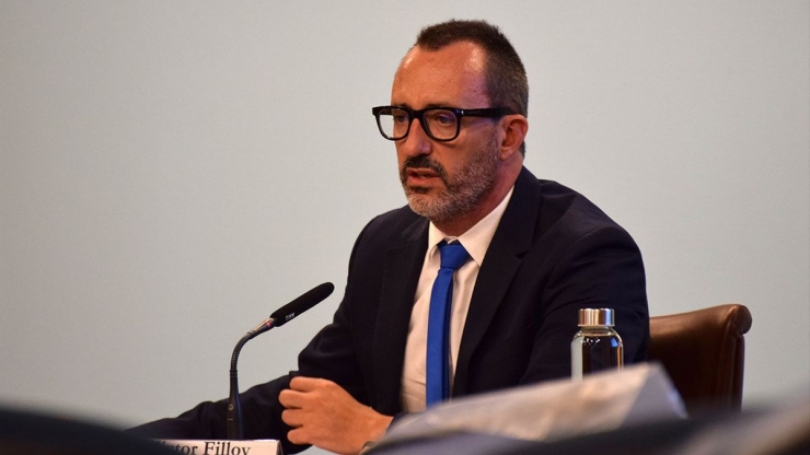 El ministre d'Afers Socials, Habitatge i Joventut, Víctor Filloy.