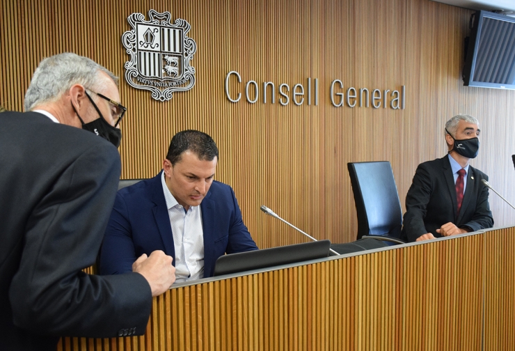 El ministre d'Economia, Jordi Gallardo, aquest divendres al Consell General.