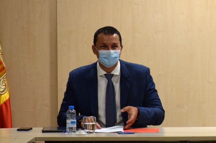 El ministre de Presidència, Economia i Empresa, Jordi Gallardo, aquest dimarts al matí.