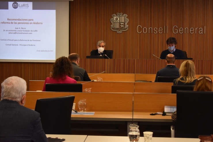 Compareixences davant de la comissió d'estudi per a la sostenibilitat de les pensions de jubilació de la CASS.