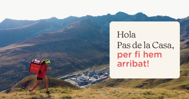 La imatge que promociona l'arribada de l'empresa al Pas de la Casa.