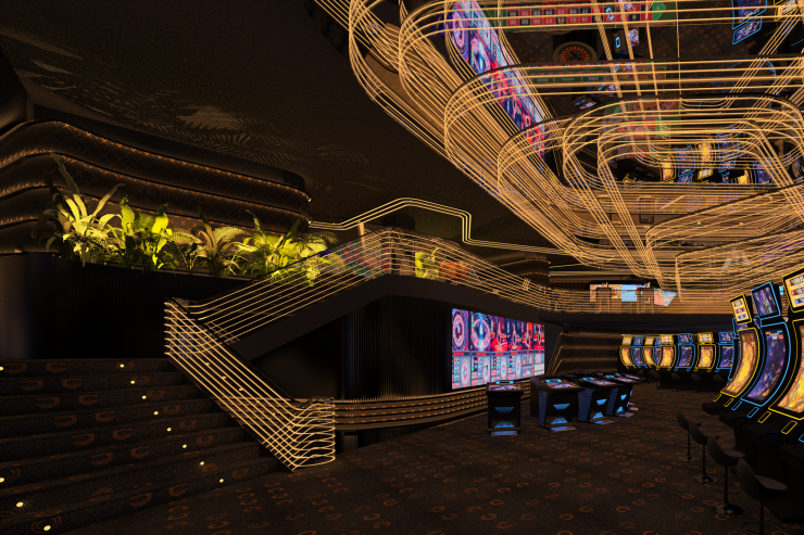 Simulació d'una de les zones de joc d'Unnic.