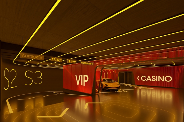 Simulació d'una de les plantes d'aparcament d'Unnic.