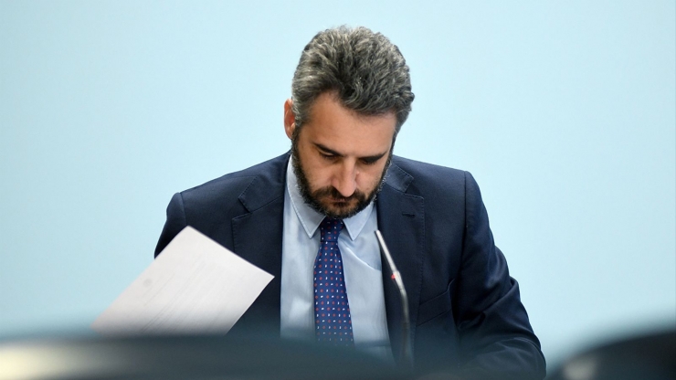 El ministre de Finances, Eric Jover, en una roda de premsa anterior.