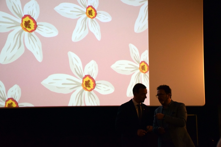 El ministre de Turisme i Telecomunicacions, Jordi Torres, i el gerent de la parapública, Betim Budzaku, durant la presentació de la campanya d'estiu.