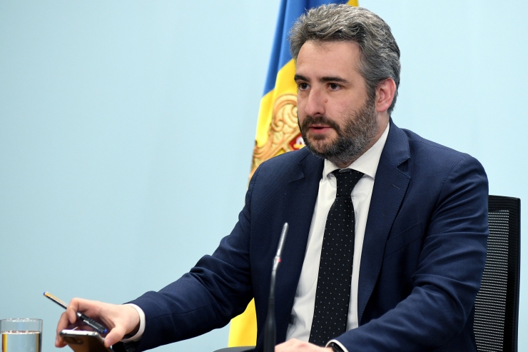 El ministre de Finances i portaveu, Eric Jover, durant la roda de premsa posterior al consell de ministres d'aquest dimecres.