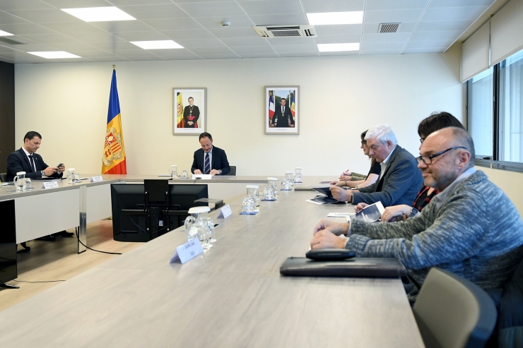 La reunió que es va produir entre el Govern i els agents del Consell Econòmic i Social.