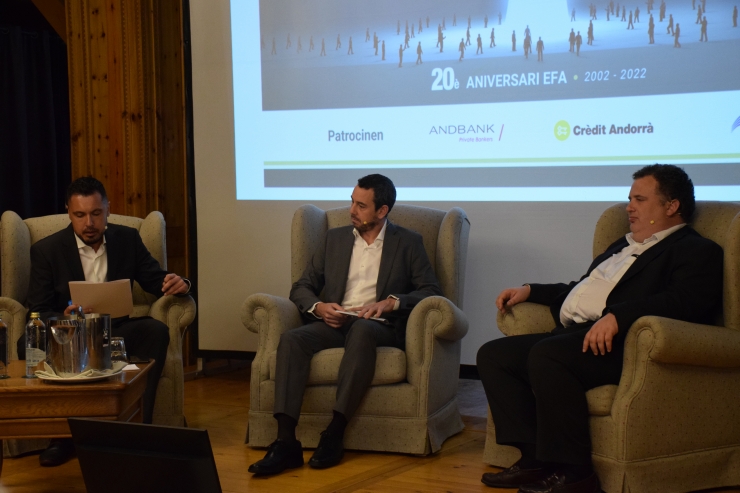 La xerrada a càrrec de Víctor Grífols Deu i Albert Grífols Coma-Cros.