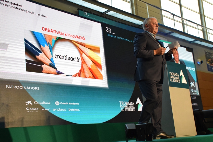 Josep Lagares, president executiu de Metalquimia, durant la seva ponència.