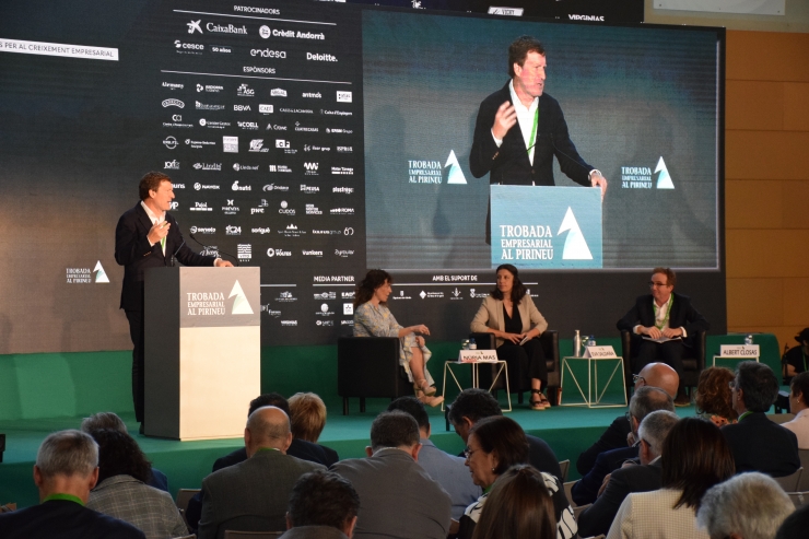 Un instant de la jornada d'aquest divendres de la Trobada Empresarial al Pirineu.