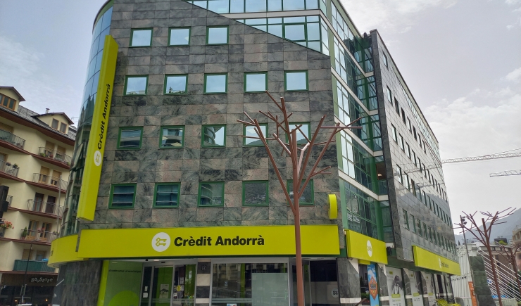 L'edifici central de Crèdit Andorrà.