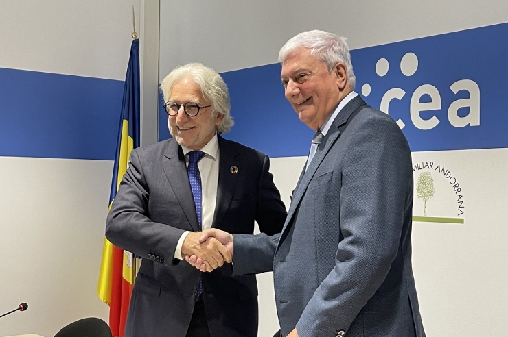 El president de la CEA, Gerard Cadena , i el de Foment del Treball, Josep Sánchez Llibre.